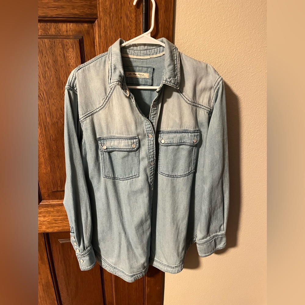 Free people denim shirt